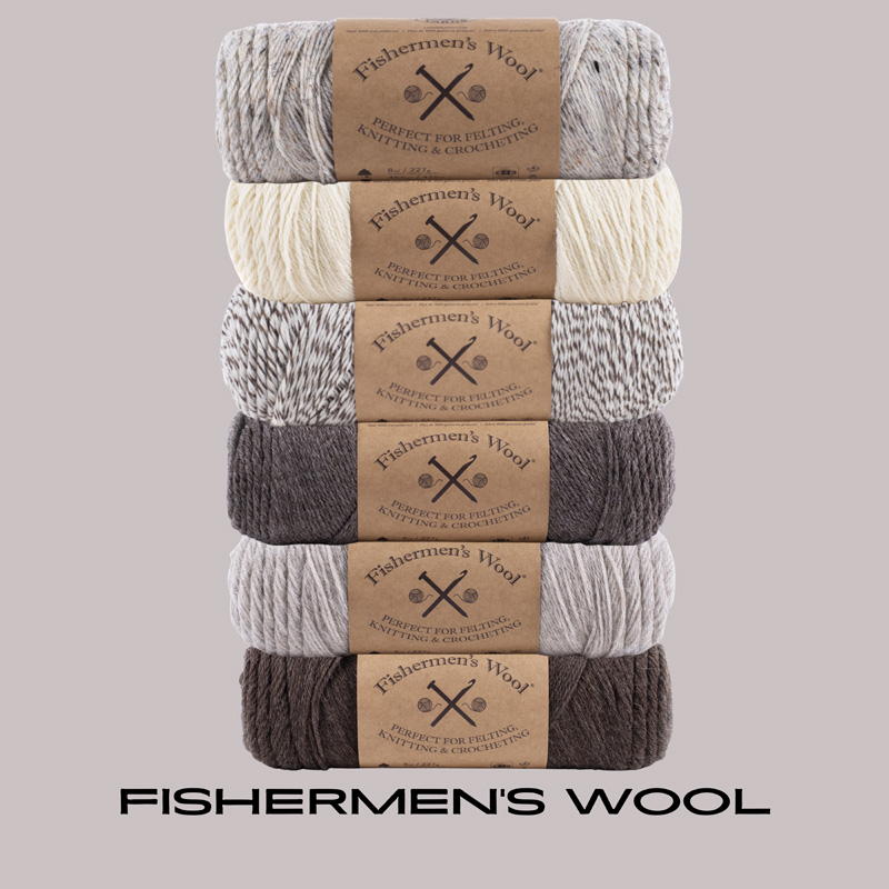 Fishermen's Wool STARTER PACK 6 COLOURS 227g With 465 (348 in prints) 465y/425m per skein Master Carton 42 units Innerpack 3 units Minimum Order Qty 6 units (order in increments of 6) *Ask about our Master Carton Volume Pricing*