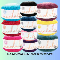 Mandala Gradient STARTER PACK 10 COLOURS 150g 295y/270m each cake Master Carton 48 units Innerpack 3 units Minimum Order Qty 10 units (order in increments of 10) *Ask about our Master Carton Pricing*