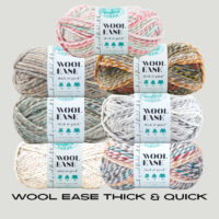 Wool Ease Thick & Quick STARTER PACK 14 COLOURS 170g 106y/97m Master Carton 60 units Innerpack 3 units Minimum Order Qty 14 units (order in increments of 14) *Ask about our Master Carton Pricing*