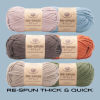 Respun Thick & Quick STARTER PACK 12 COLOURS 340g 223y/204m Master Carton 30 units Minimum Order Qty 12 units (order in increments of 12) *Ask about our Master Carton Pricing*