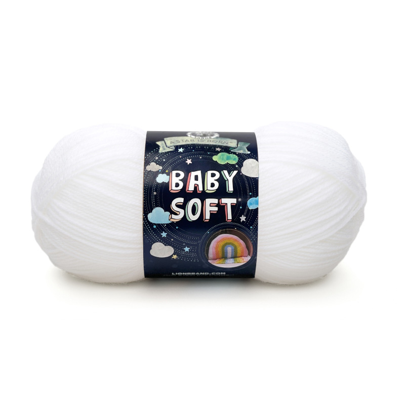 Baby Soft 140g Color 100 Color White Master Carton 72 Units Inner pack 3 units Minimum Order Qty 1 unit (1 skein of yarn) *Ask about our Master Carton Pricing *