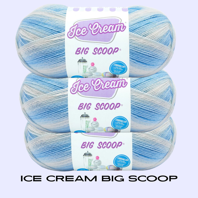 Ice Cream Big Scoop STARTER PACK 1 COLOUR 3 IN A BAG 284g 1117y /1022m Master Carton 24 units Minimum Order Qty 3 units (order in increments of 3) *Ask about our Master Carton Pricing*