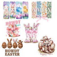 Alternative view of Ceramic Mug Printed Easter Howdy Western Country Themed Easter 11 oz Capacity 6 Designs *minimum order 6 units* (order in increments of 6)