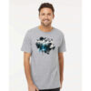 Tee Shirt Printed WILDLIFE WOODLAND ANIMALS Silhouette Bear Mountains #18