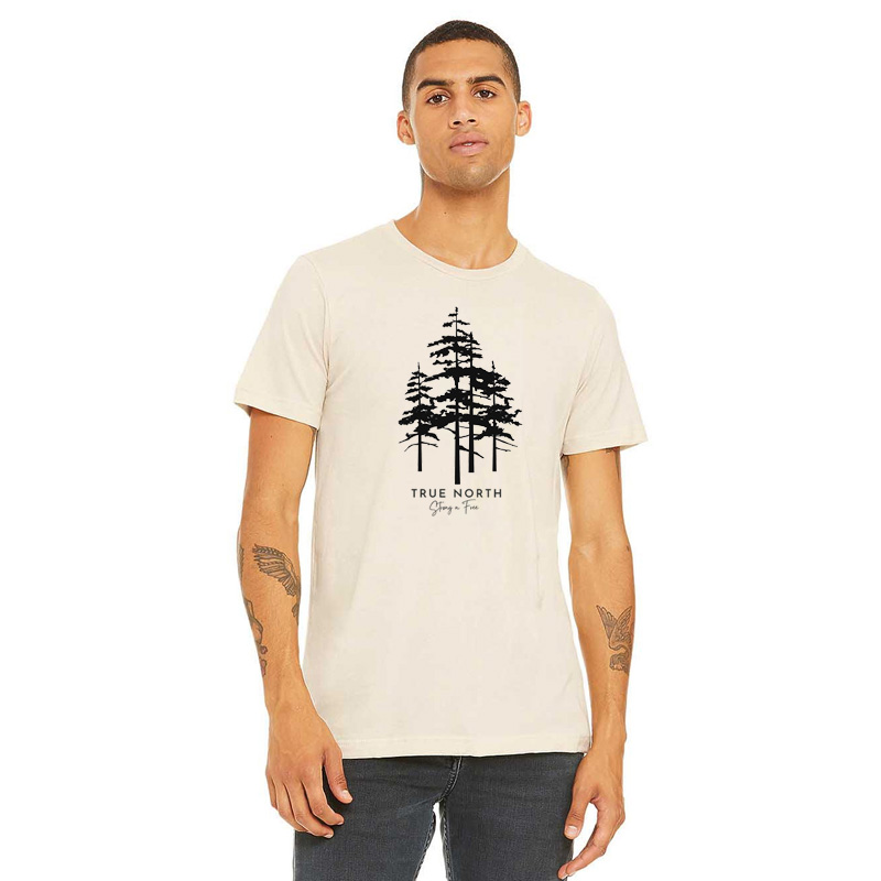 Tee Shirt Printed Canada True North Strong n Free 3 Trees Imagery - Image 2