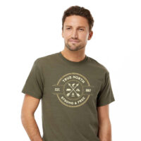 Tee Shirt Printed Canada True North Strong & Free Round Arrows Est 1867