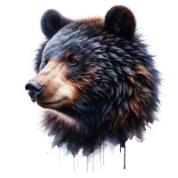 Alternative view of Tee Shirt Printed WILDLIFE WOODLAND ANIMALS Majestic Black Bear Art #5