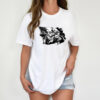 Tee Shirt Printed Adventure Designs - CANADA WILDLIFE WOODLAND True North Buddies Sketch Art Bear Moose Canada Flag